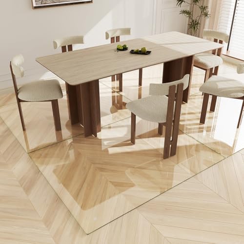 [Upgraded Tempered Glass] Koonmi 46" x 60" Office Floor Desk Chair Mat for Carpet & Hardwood Floor - Image 6