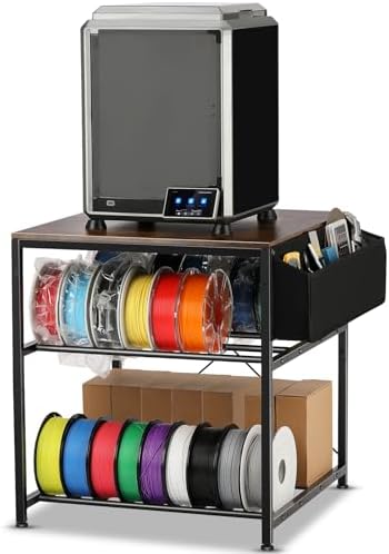 AHOWPD 3D Printer Stand with Filament Storage, 3-Tier 23.7 * 23.7 * 24.5in by AHOWPD