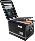 5200°F Fireproof Document Box, Foldable File Organizer with Lock by ZOOPIP