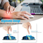 Keyboard Wrist Rest and Mouse Pad Set,31.5x11.8 Inches Desk Mat,Waterproof Non-Slip Ergonomic Wrist Support for Pain Relief,Extended Desk Protector for Office Home Gaming,Starry Night Sky Art - Image 5