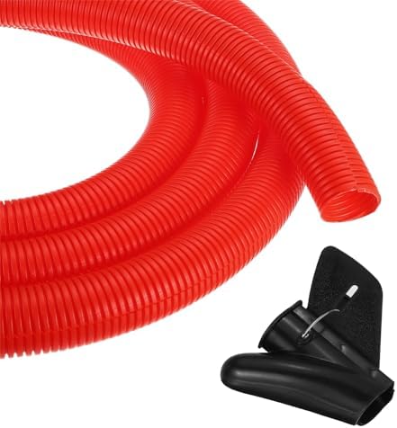 MECCANIXITY 1 1/2" 20ft Split Wire Loom Tubing w/Installation Tool Red by MECCANIXITY