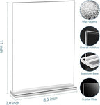 EHWINE Acrylic Sign Holder 8.5 x 11, 10 Pack Double-Sided Stand up Table Top Sign Holders, Clear Acrylic Picture Frame Menu Flyer Paper Holder Display Stand for Office Business Store Wedding Party - Image 4
