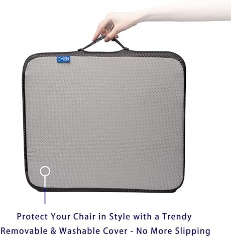 Ifoam Gel Infused Memory Foam Layer Wheelchair Cushion - Seat Cushion for Wheelchair-Office Chair, Kitchen Chair-Pressure Sore and Tailbone Pain Relief-High Dense Polyfoam Base (Black, 16×16×3 inch) - Image 4