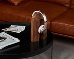 THEHRDWOOD Wood Headphone Stand for Desk - Solid Airpod Max Stand & Universal Gaming Headset Stand for Desk Compatible with Any Headset Type with a Headband (Arch Walnut) - Image 4