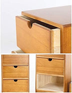 Storage Chest, Wooden Drawer Box, Desk Top Storage with 1/2/3/4 Drawers,Storage Box Drawer Box Desk Organizer, Cosmetic Drawer Storage Box-2-Drawer - Image 3