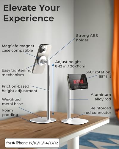 COOPER MagStand Magnetic Phone Stand for Desk, MagSafe Tripod, iPhone 17 - Image 6