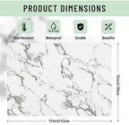 Faux Leather Placemats Set of 6,Heat Resistant Placemats for Dining Table, Easy Clean Non-Slip Place Mats, Waterproof Stain Resistant Wipeable Washable PU Table Mats, (Marble) - Image 2