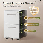 DEVAISE 2 Drawer Metal File Cabinet with Lock, Fully Assembled - Image 5