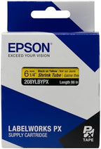 Epson LABELWORKS 208YLBYPX Heat Shrink Tube - Black on Yellow - 6mm - Image 5