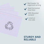 Roaring Spring Recycled Index Cards, 4" x 6", 36 Packs of 100 Note Cards, Lined & Blank Flashcards, Great for Studying, Tests, Speeches - Image 4