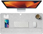 Magnetic Desk Mat System with Wrist Support 80×40cm, Premium Leather Desk Pad with Magnetic Accessories, Waterproof Non-Slip Desk Organizer for Office & Gaming by Promattoo