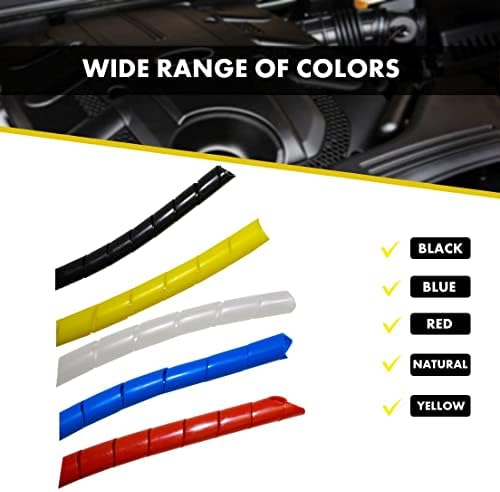 Kable Kontrol Vortex Spiral Cable Wrap - 1/8” Inch 100’ Feet Long - Hose Protector Flexible Polyethylene Wire Conduit Tubing Cable Sleeve Cord Cover to Organize Wires – Natural - Image 4