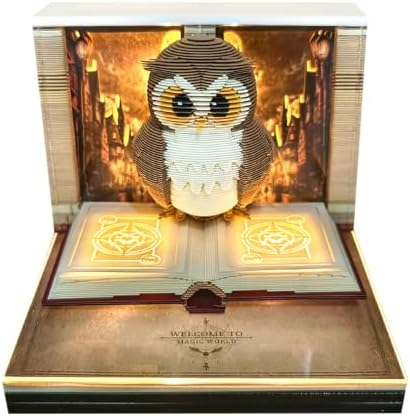 3D Time Piece Calendar 2027 With 52 Weekly Calendars, 3D memo pad tear away calendar 2027, Artsy Pads Suitable for Room and Office Desktop Decoration, Gift Giving (Owl) by Unknown