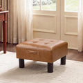 Joveco Small Ottoman Foot Stool,15" Square Upholstered Foot Rest with Legs by Joveco