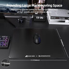 ATTACK SHARK CM05 Glass Gaming Mouse Pad,17.7x15.7 in Large Mouse Mat，Non Slip 9H Hard Mousepads,Nano-Textured Glass Surface with Improved Precision and Speed for FPS Players-Pure Black - Image 7