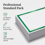 Signature Specialty Certificates, Green Bold Foil Border, 50 Sheets - Image 3