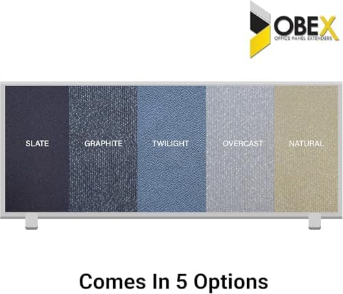 OBEX Acoustical Cubicle Privacy Screen Extender Desk Panel & Office Divider, Add Separation & Block Noise, 24" x 48", Overcast - Image 5