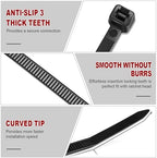 Zip Ties, RAZCC 1200pcs Black Cable Zip Ties 12 Inch, Heavy Duty Plastic Wire Ties with 70lb Tensile Strength, Self-Locking Black Nylon Tie Wraps for Indoor and Outdoor - Image 4