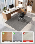 Modkin Extra Large Office Chair Mat for Hardwood Floor, 50" x 63", Grey - Image 6