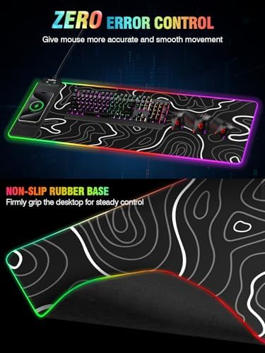 Wireless Charging RGB Gaming Mouse Pad, 31.5"x15.7" XXL Large Desk Mat - Image 5