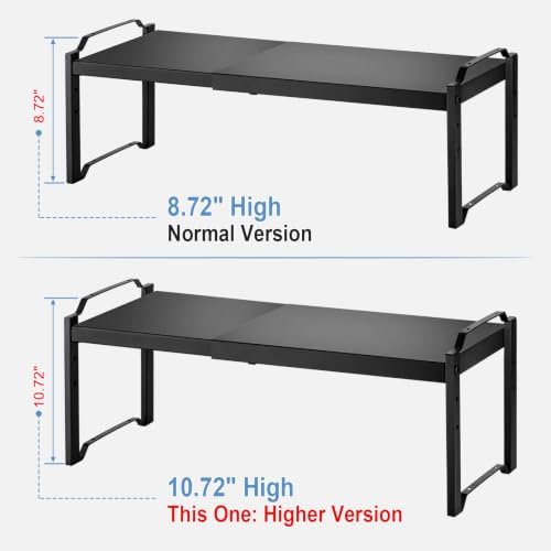 Expandable Cabinet Shelf Organizer, Metal Kitchen Countertop Storage Shelf - Image 2
