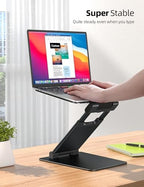 Nulaxy Pull-Out Height Adjustable Laptop Stand for Desk, 22 LB Support - Image 4