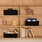 MiniArk Large Shallow Organizing Baskets 15x11x5.1 Inches - Rope Woven Storage Bins for Bathroom, Shelves, Cube Closet, Black 3 Packs - Image 3