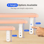 AFOOYO 31.5 Inch Adjustable Monitor Stand Riser, Dual Monitor Stand for Desk, 3 Height Adjustable Computer Stand with Storage, Sturdy Laptop Riser for PC, Laptop, Printer, TV, Pink - Image 2