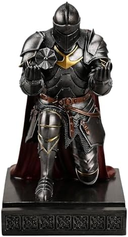 Medieval Armored Knight Pen Holder Figurine Paperweight Phone Stand Iron - Image 4