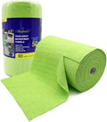 Greenfound Microfiber Cleaning Cloth Roll, 80 Pack Tear Away Towels, Reusable Washable Lint Free Scratch Free Absorbent Cleaning Rags for Kitchen Home Car Window Glass, 11.5 x 11.5 Inch Wave Green by Greenfound