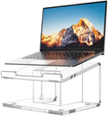 FUCDTEFC Acrylic Laptop Stand for Desk, Laptop Riser for 10-15.6 Inch Laptops, Ergonomic Computer Stand Holder Compatible with Macbooks and Notebooks- Clear by FUCDTEFC