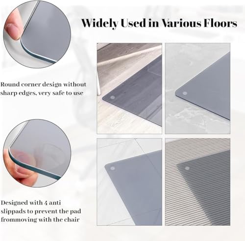 [Tempered Glass] 30" x 48" Glass Office Chair Mat for Carpet - Image 4