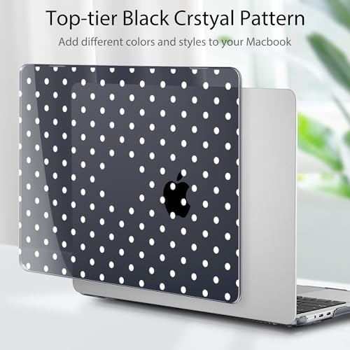 Tuiklol for 2026 2025 2024 2023 MacBook Air 15 inch Case Model M5 A3448 M4 A3241 M3 A3114 M2 A2941 Hard Shell Case for MacBook 15.3'' Cover, Spot-White - Image 3
