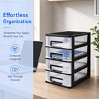 SEWACC 4-layer Plastic Drawers, Portable Storage Drawers Multi-functional Desk Storage Organizer - Image 4
