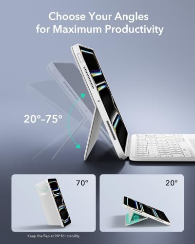 ESR for iPad Pro 11 Inch Case with Keyboard M5/M4, Multi-Angle Stand - Image 4
