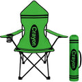 Back to School Classroom Seat, Green Crayon Design Portable Folding Chair with Armrests, Cup Holder and Carry Bag for Reading Corner, Study Zone and School Activities by Unknown