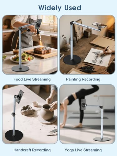 Mistriddle Magnetic Overhead Phone Stand, 2-Section Telescopic Arm - Image 4