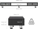 Fenge Dual Monitor Stand, 2-Tier Desk Organizer with Drawers, 42.5in, Black - Image 3