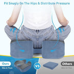 BlissTrends Memory Foam Seat Cushion for Office Chair & Car Seat Grey&Blue - Image 4