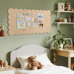 Scalloped Bulletin Board 35x17.5 inches, Decorative Felt Pin Board for Wall - Image 5