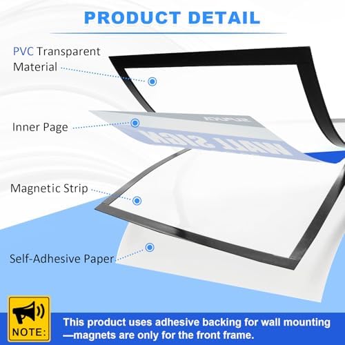 Magnetic Sign Holder & Picture Frame 8.5 x 11, 24 Pack - Image 4
