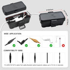 Hrensaw Small Weatherproof Electrical Connection Box(Inner 5.5 x 3 x 2.2inch),Outdoor Electrical Box,Waterproof Extension Cord Covers for Plug, Extension Cables, Holiday Lights,Black (Pack of 2) - Image 2