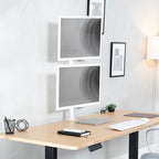 VIVO Dual Monitor Desk Mount Stand with Height Adjustment and VESA Plates for 2 LCD Ultrawide Screens up to 34 inches, Stacked Array, STAND-V002RW - Image 2