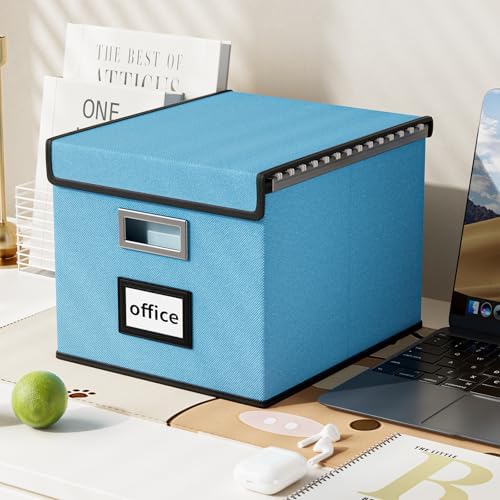 File Organizer Box with Lids, Collapsible File Folder Organizer - Image 5