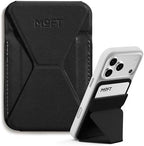 MOFT Magnetic Wallet Stand Compatible with iPhone 17/16/15/14/13/12 Series, Angle Adjustment & Magsafe Compatible MOVAS Phone Stand,Jet Black by MOFT