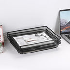 BTSKY 3 Pack Metal File Tray, Desk Organizer for Office Documents & Papers - Image 2