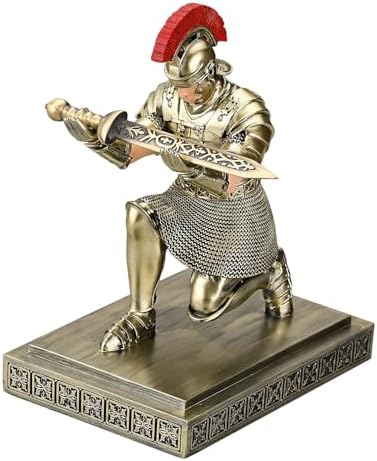 Roman Praetorian Warrior Knight Pen Holder Desk Ornament Bronze - Image 2