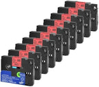 Compatible for Brother TZE-231 12mm Label Tape, 5-Pack, for PT-H110 P-Touch Label Printer, TZE-231/221/241/335, GreenCycle(Black on Red-10PK,9mm) by Unknown