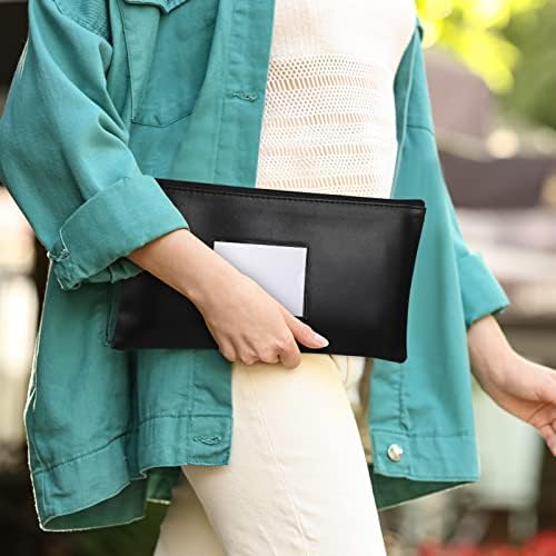 Potchen 20 Pcs Zipper Deposit Bags Money Pouches 11x6 Inch,Black - Image 4