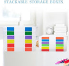 12 Pcs Clear Paper Storage Box, Multicolor, 12.4x9.84x1.18 Inches - Image 6